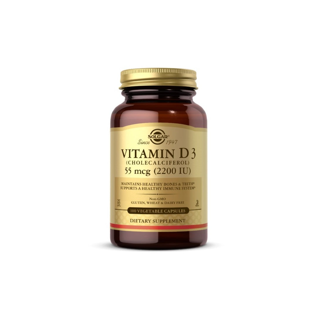 Vitamin D3 (Cholecalciferol) 55 mcg (2.200 IU) 100 pflanzliche Kapseln Solgar